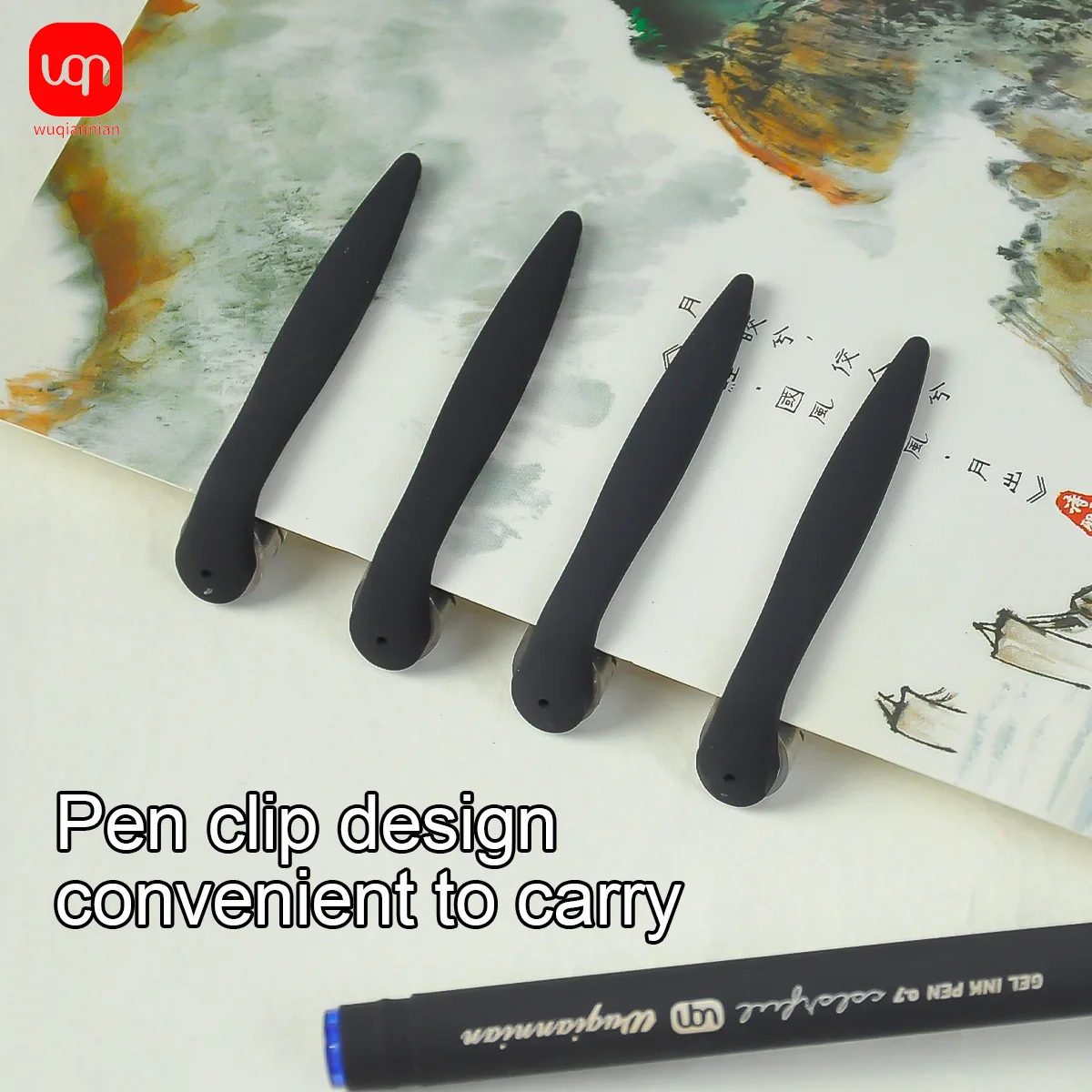 WQN 3/6/12 Bolígrafo negro de 0,7mm, portalápices de plástico, tacto cómodo, escritura suave, bolígrafo de examen de tinta negra