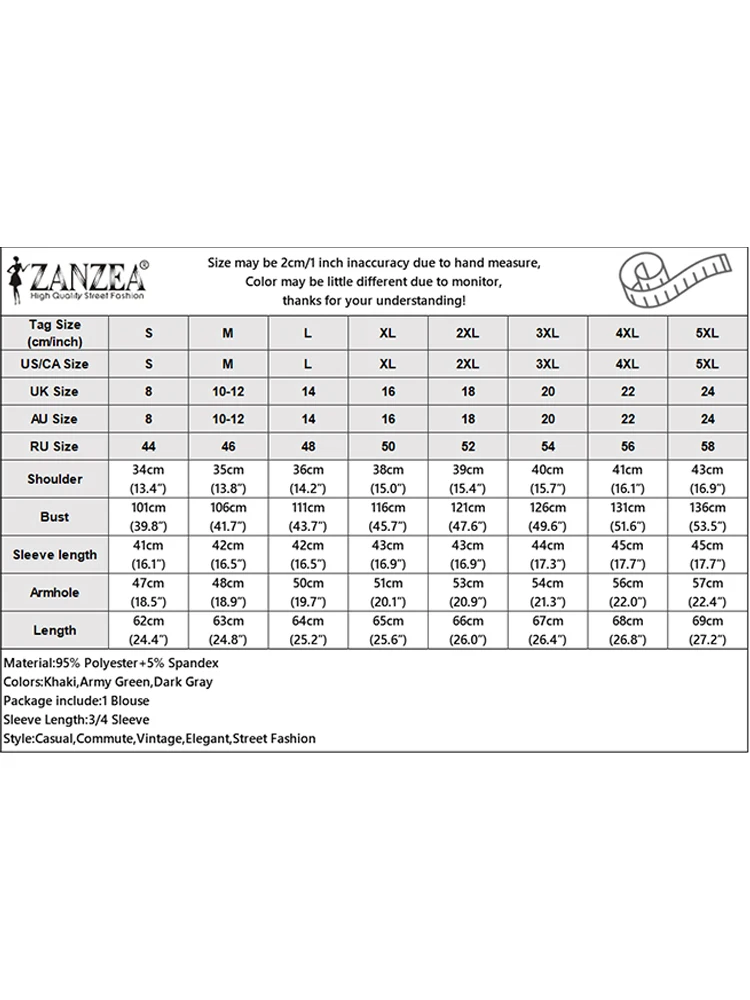 女性ファッションフード付きブラウス秋水玉プリントパッチワーク 3/4 ランタンスリーブカジュアルルーズトップス ZANZEA 女性服 S-3XL
