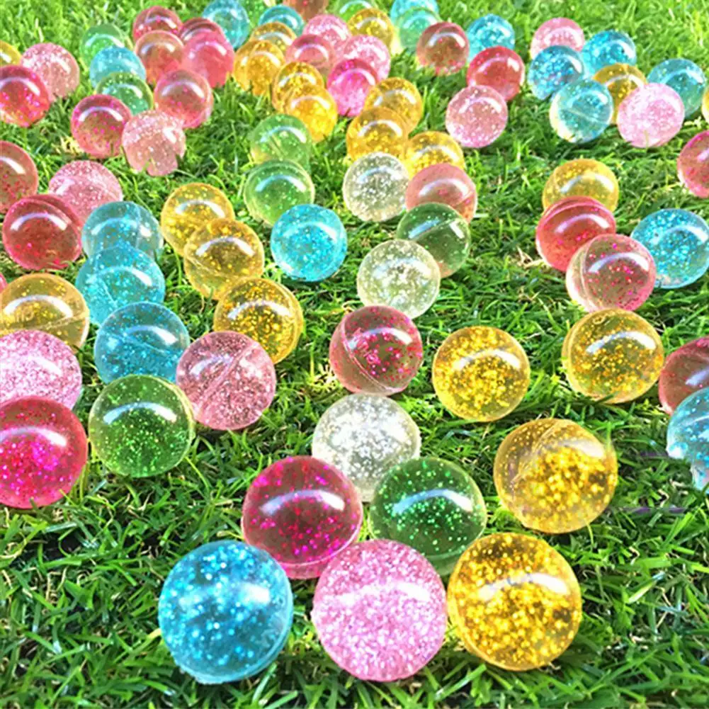 Rubber Jumping Ball Toy for Kids, Clear Anti Stress Play Balls, Pool Swimming Balls, Brinquedos saltitantes ao ar livre, Jogos de água, 1pc, 32mm, O0R2