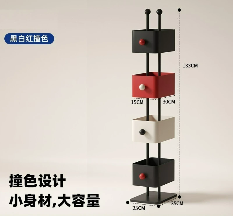 

Customizable bookshelf living room home floor corner storage simple color bedroom wrought iron magazine rack