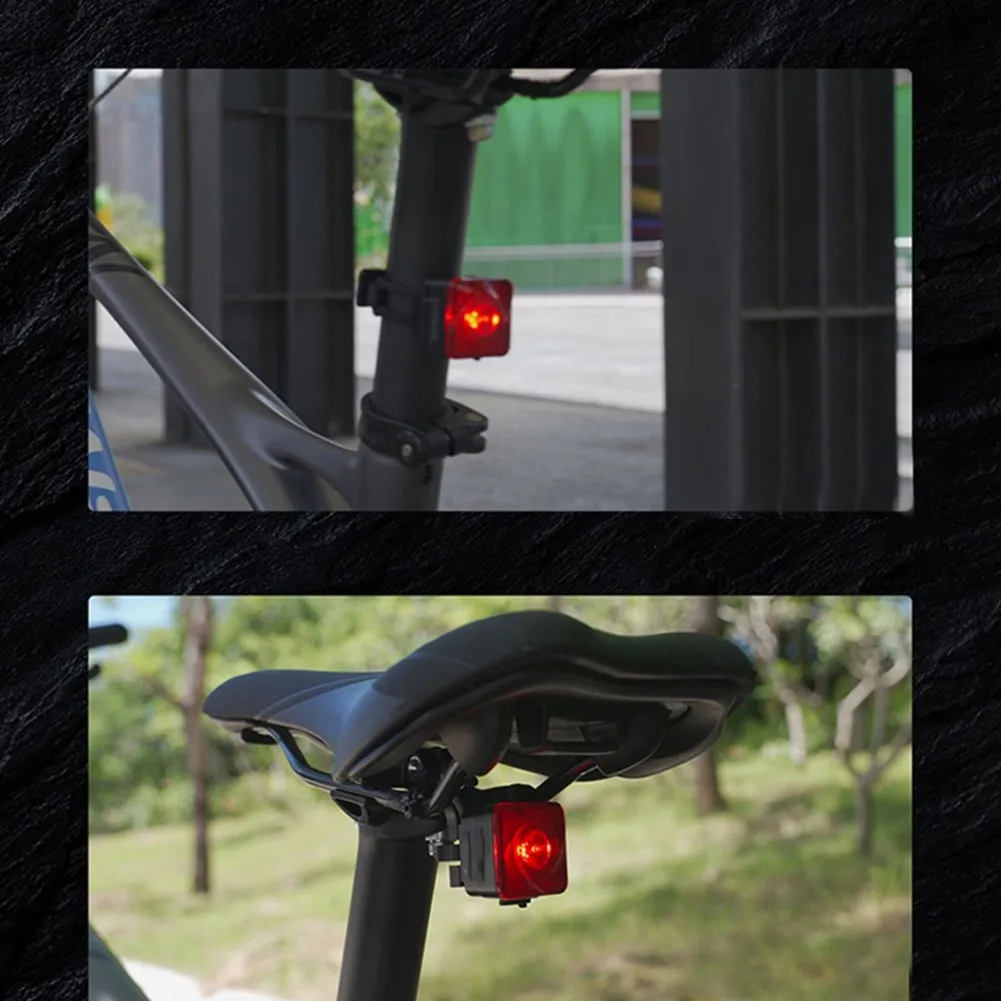 Smart Tail Light For Cycling Smart Brake Sensing Black Bike Tail Light Smart Brake Sensing Motion-activated On