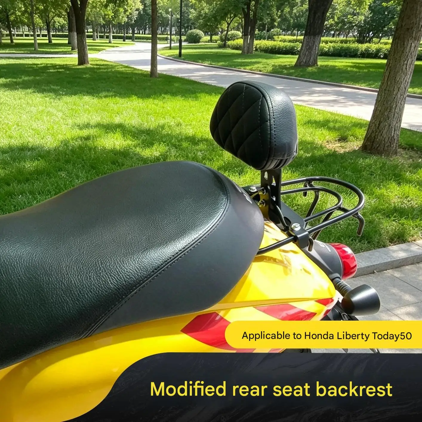 For Honda Today 50 Scooter Rear Backrest Lumbar Support with Sound-Dampening Buffer Layers for Resonance And Noise Reduction