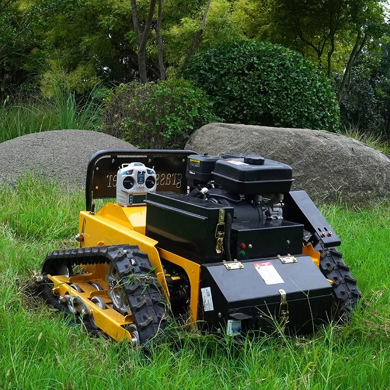 Customized Remote Controlled Tracked Brush Cutter Grass Mini Robot Flail Lawn Mower Suitable for Garden Park