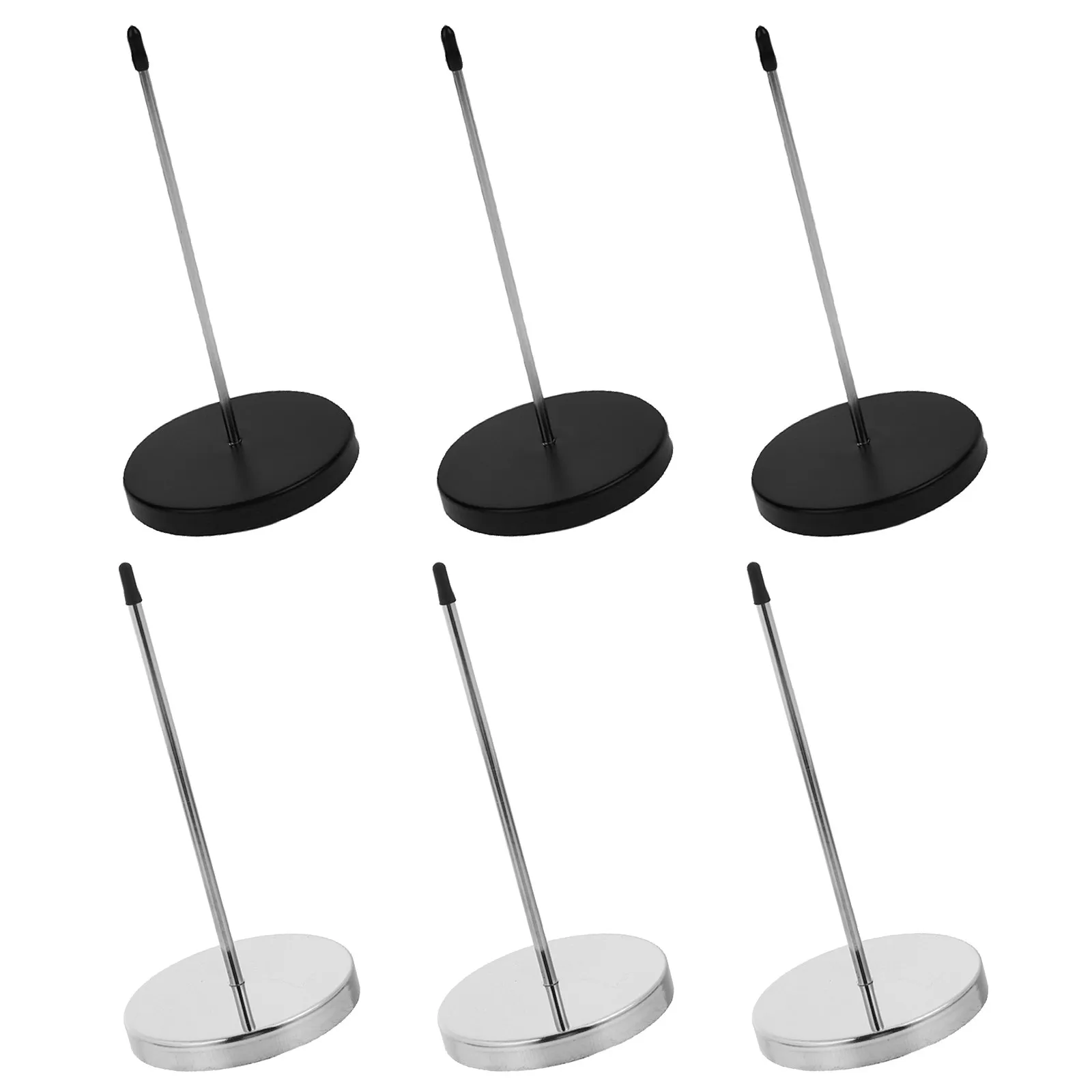 6Pcs Stainless Steel Restaurant Ticket Spike Check Presenter Receipt Holder Bill Fork Metal Order Grabber Kitchen Ticket Holder