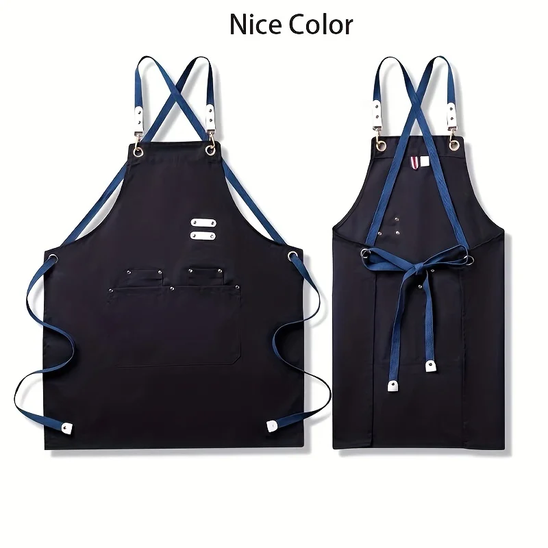 Aprons for Men Women with Pockets Cotton Enrich Durable Large Waterproof  For Kitchen, Workshop, BBQ, Chef Apron