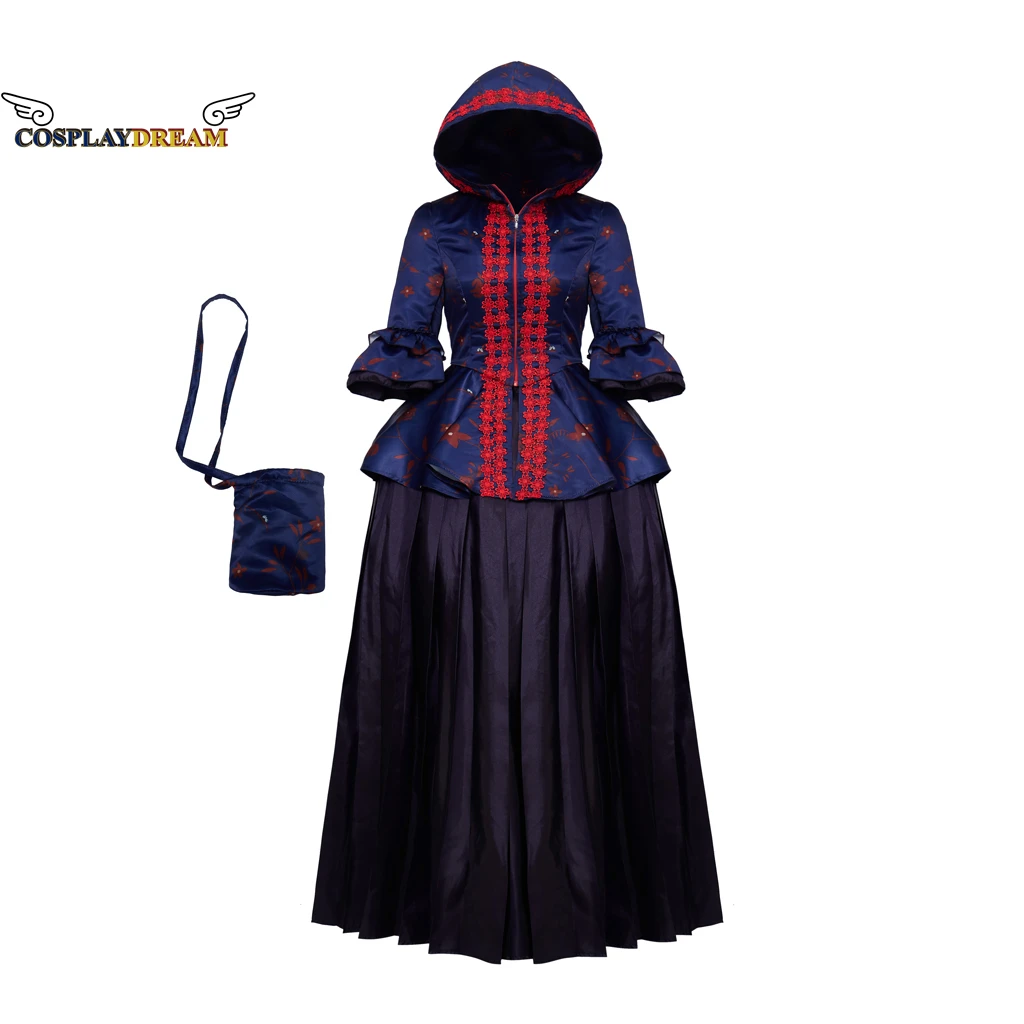 

Outlander Cosplay Costume Suit Jenny Fraser Murray Costume Dress Gift for Girls Female Halloween Cosplay Top Skirts Bag Full Set