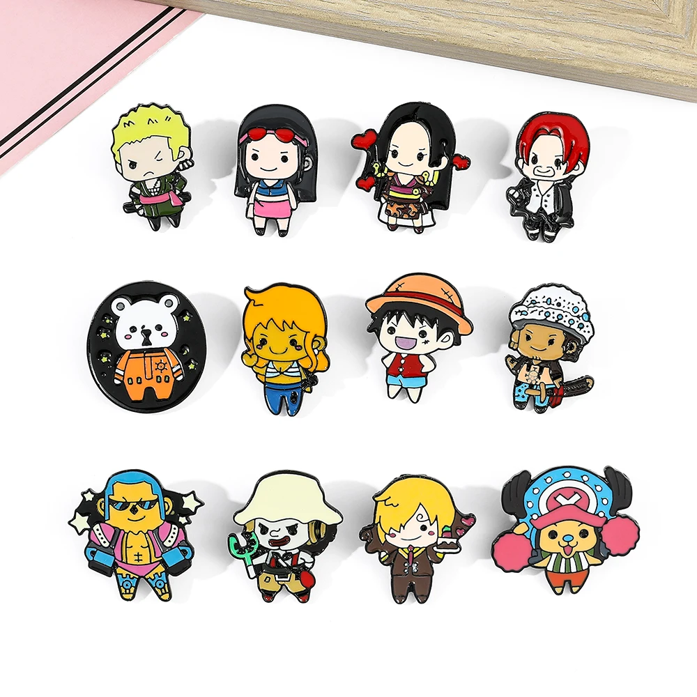 ONE PIECE Monkey D. Luffy Chopper Nami Brooch and Enamel Pins Men and Women Fashion Jewelry Gifts Anime Cartoon Lapel Badges