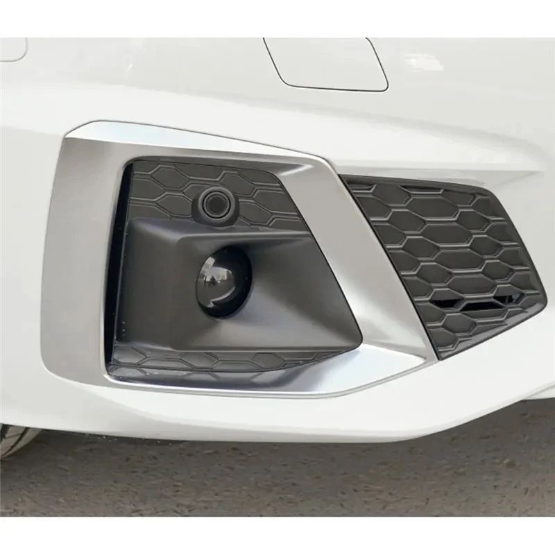 

Car Accessories Chrome Left Right Fog Light Grille Cover Fog Lamp Cover Front Honeycomb Bumper Grille For A5 S5 2019-2023