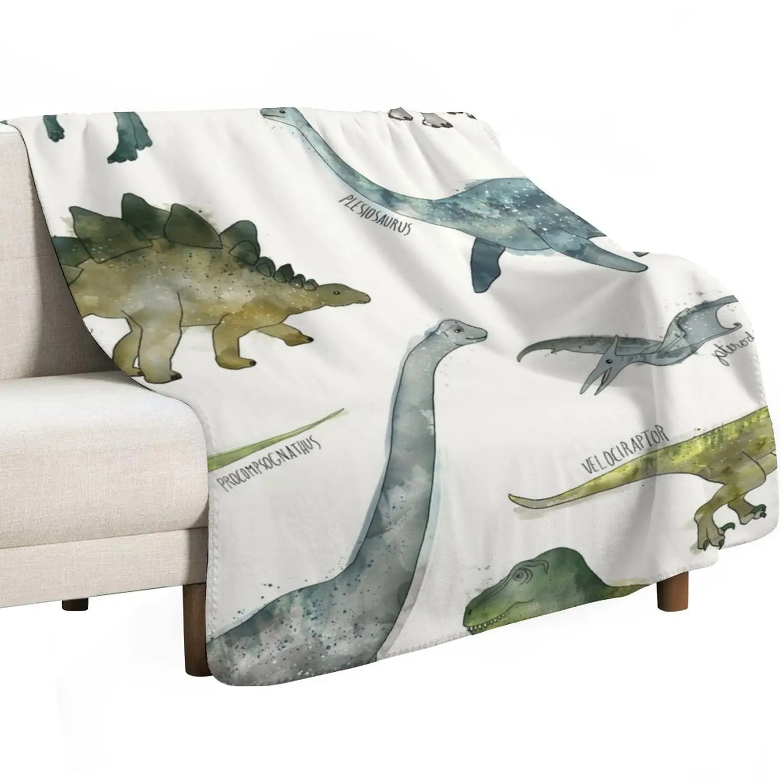 Dinosaurs Throw Blanket Modern Design Soft Blanket for Home Decor