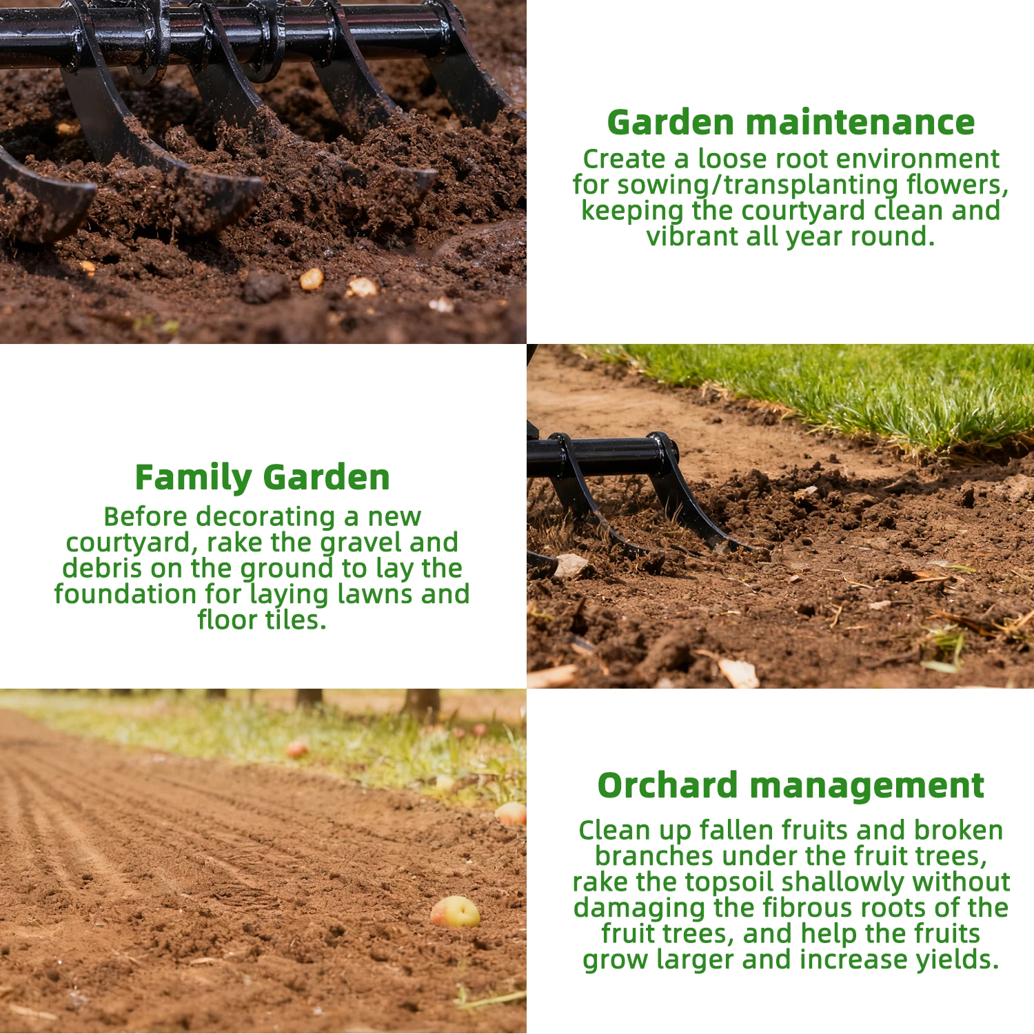 Pengiriman Gratis Stok AS Mini Excavator Wide Rake Cocok untuk Perlengkapan Mini Excavator