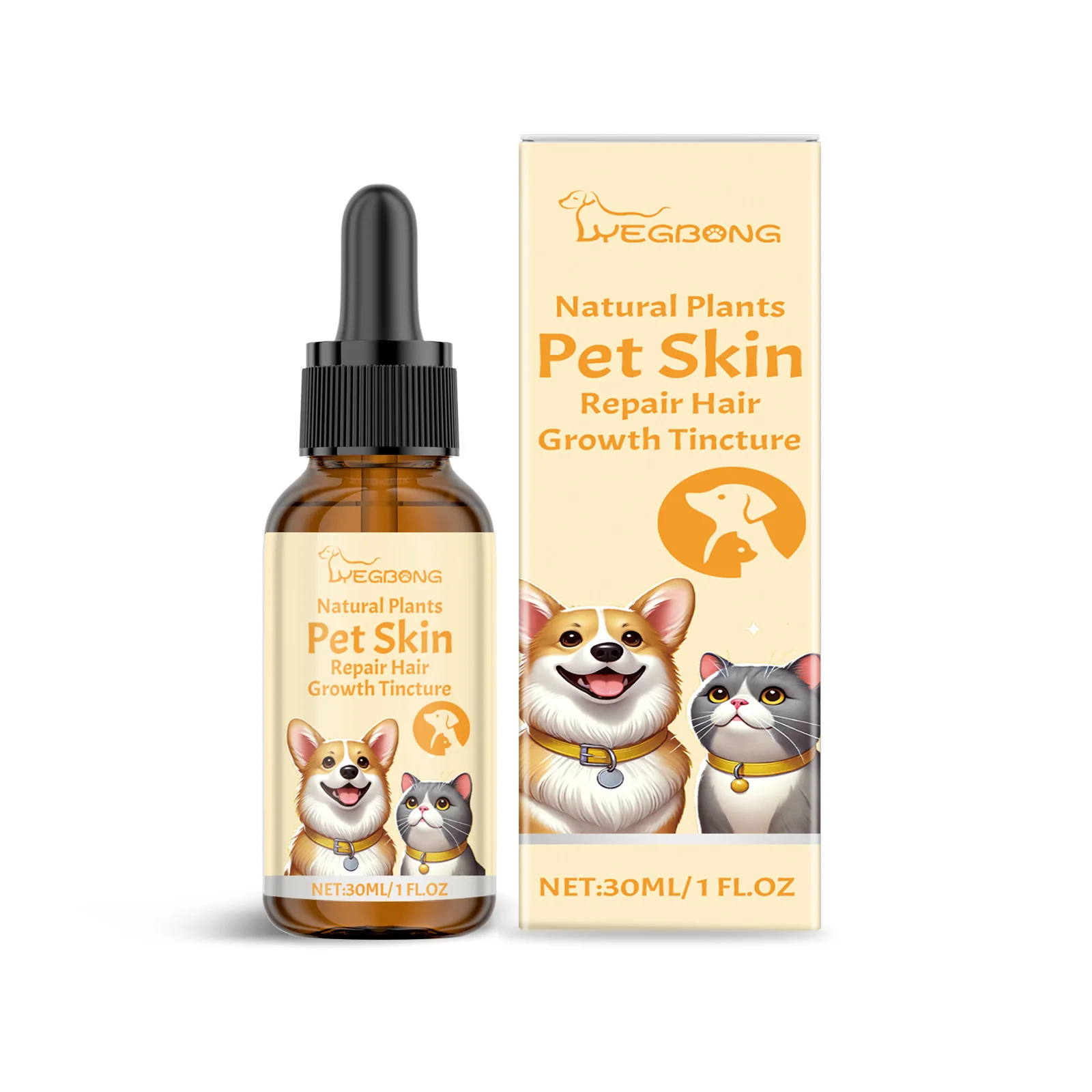 Dog Hair Care Liquid Hair Regrowth Fur Repair Ringworm Treatment Relief Itchy Damaged Skin Hair Nutrition Pet Skin Repair Agent