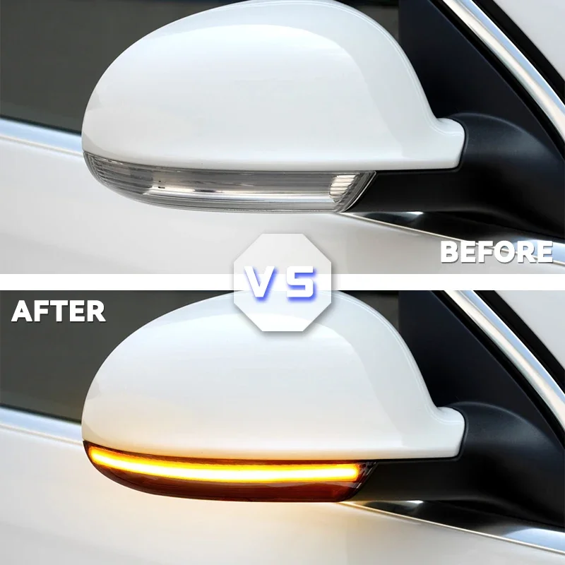 2pcs For VW GOLF 5 GTI V MK5 Jetta Passat B5.5 B6 Sharan Superb EOS Dynamic LED Turn Signal Light Side Wing Mirror Indicator