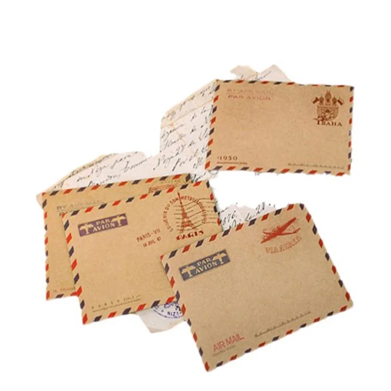Custom. Stationery Retro British Style Envelope Kraft Paper Envelope 10 Pieces Envelopes European Classi