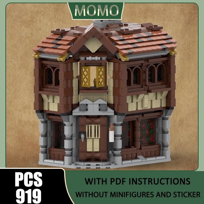 

Castle Model Moc Building Blocks Modular Medieval Tavern Model Model Technology Bricks DIY Assembly Construstion Gifts Toys