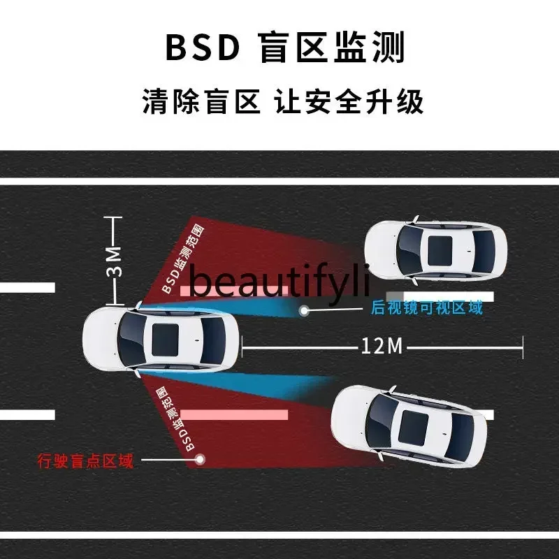 Blind spot monitoring and line auxiliary BSD system LaCrosse Yinglang Weilang Junwei GL8 blind spot modification