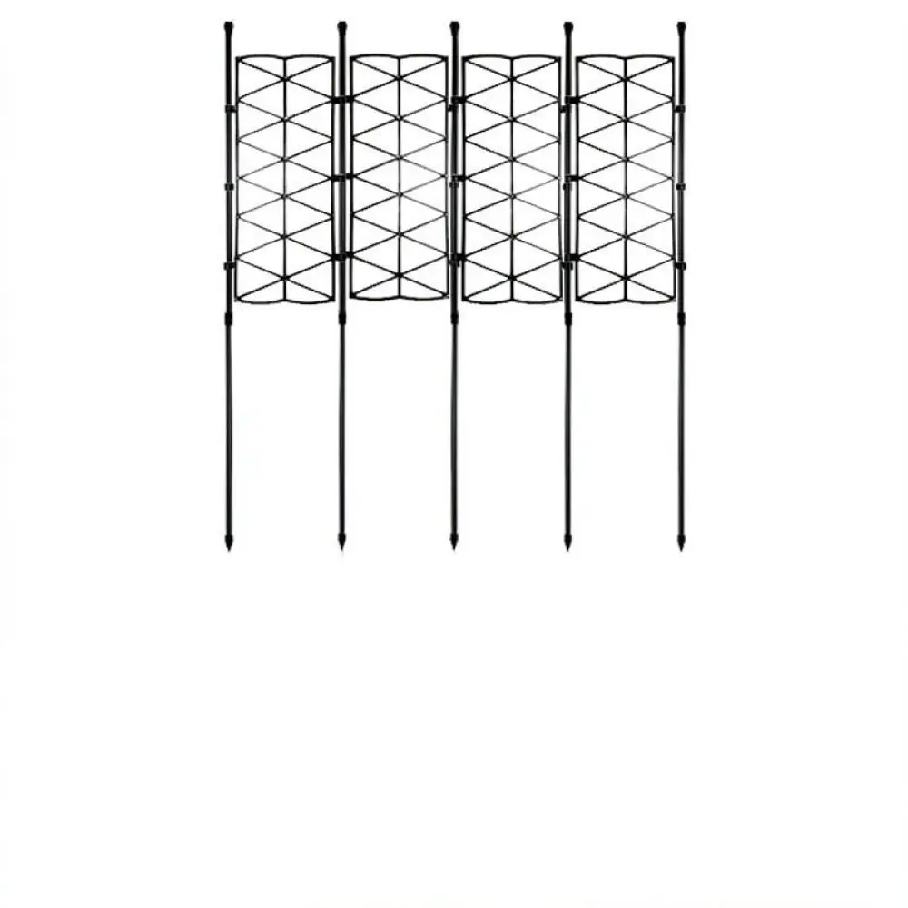 Garden Trellis Fence Screen Plant Support For Climbing Flowers Outdoor Patio Balcony Iron Plastic Coated Decorative