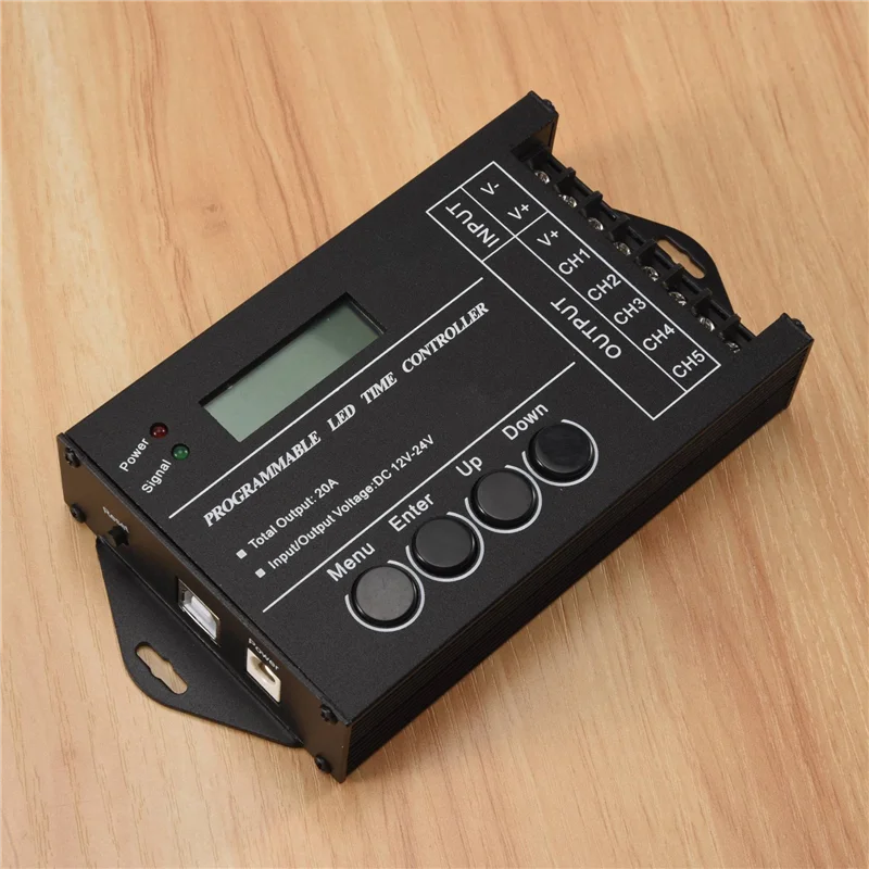 

TC420 Time Programmable RGB LED Controller DC12V-24V 5 Channel LED Timing Dimmer-New