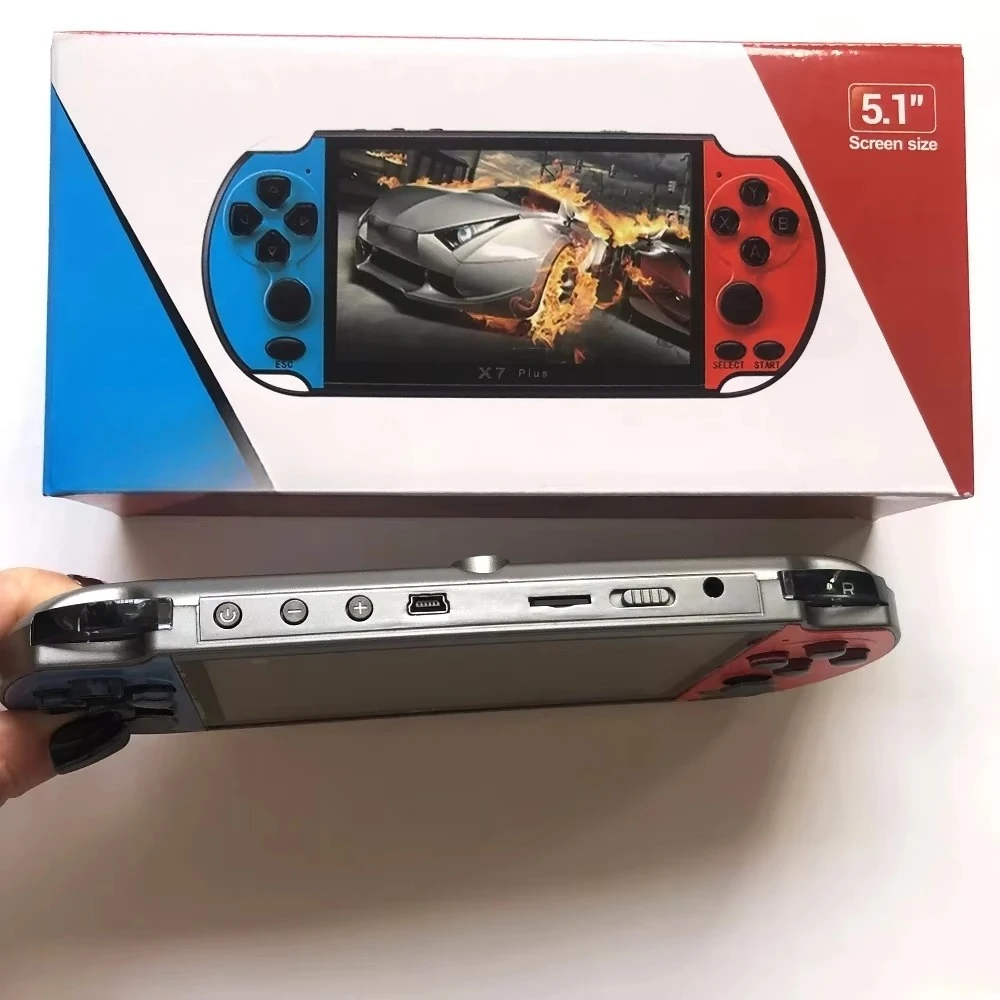 NEW 5.1 inch X7 Plus video game console 8GB dual joystick handheld game console children portable retro game console - view 4