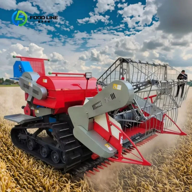 Customized Large Wheat Rice Combine Harvester with High Productivity Gear Drive Engine and Gearbox 120-200HP 900mm Working Width