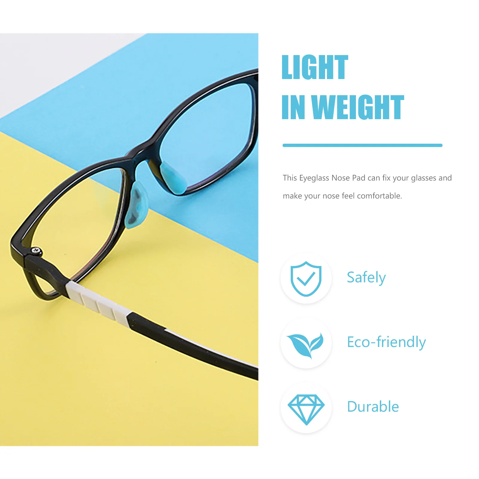 

Eyeglass Nose Pad Silicone Anti-Slip Glasses Frame Replacement Durable Comfortable Nose Support For Eyewear Repair Parts