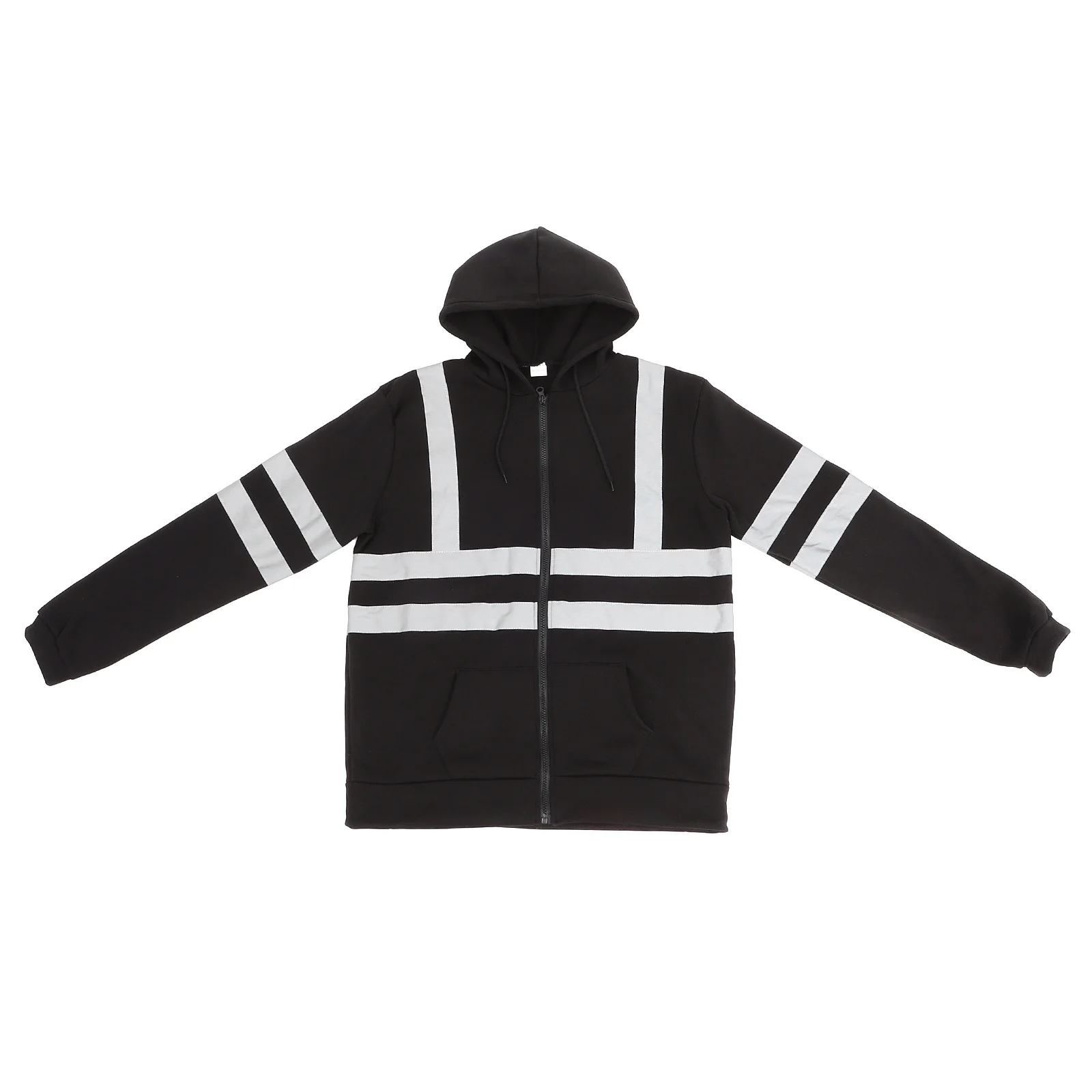 Xxl Reflective Hoodie High Visibility Safety Sweatshirt for Men Night Running Traffic Workwear Safety Sweatshirt for Men