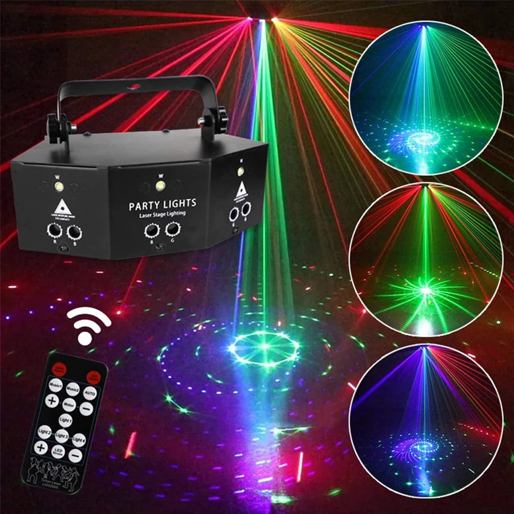 Personalised 9 Lens Laser Stage Light Scan Light LED Light 9-Eye RGB DMX Scan Projector Colorful KTV Bar Laser Stage Light Disco