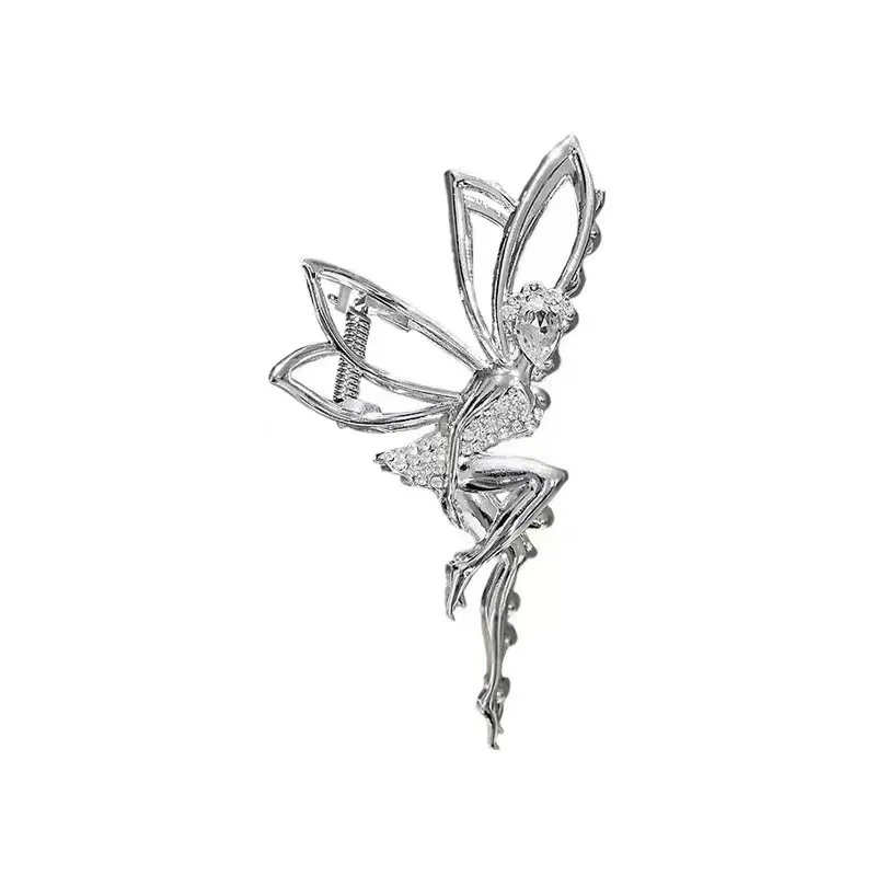 Atemberaubende Elfen-Feen-Haarspange mit Strasssteinen und Imitationsperlen und Reisohr-Look – perfekt für Damen-Haarschmuck aus Metall – Detail 7