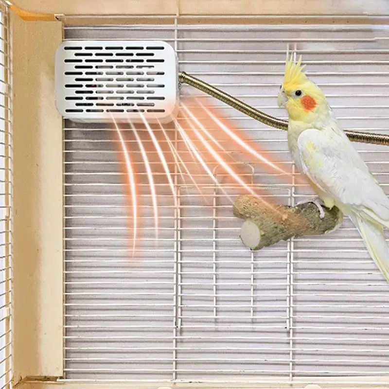 Bird Cage Heater Metal Chew-Proof Wire Bird Heater Metal Chew-Proof Wire Saving Electricity Quick Heating Bird Light Bird Cage