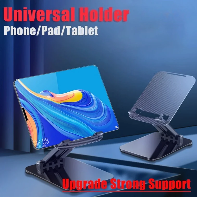 Foldable Phone Holder Tablet Support 360° Rotatable Adjustable Mount Desktop Stand for iPhone 16 15 14 13 12 iPad Samsung Xiaomi