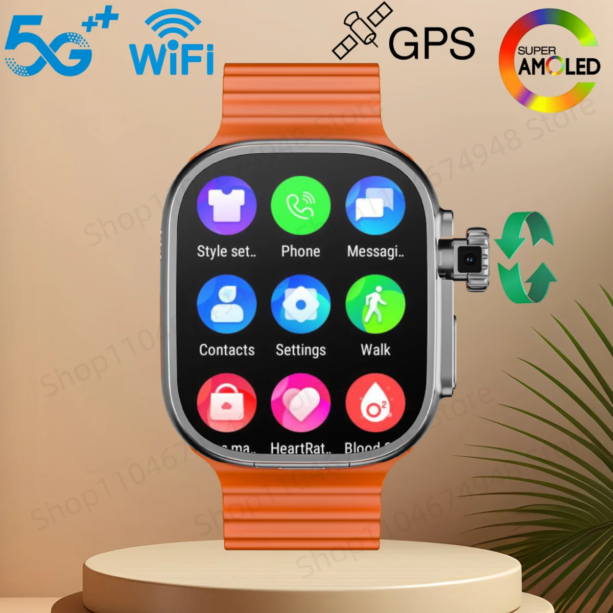 

S10 Ultra 3 Smartwatch 2.26inch Amoled Curved Screen Men Smart Watch With 190° Rotary Camera GPS WIFI Compass Google Play Store