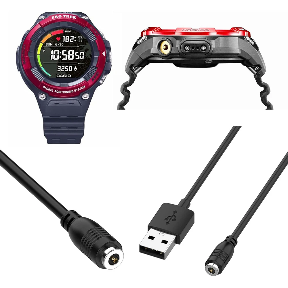 

USB-кабель для часов, Легкий кабель для зарядки, 39,37 дюйма/100 см, совместим с фотографиями Φ F20 F30 F21