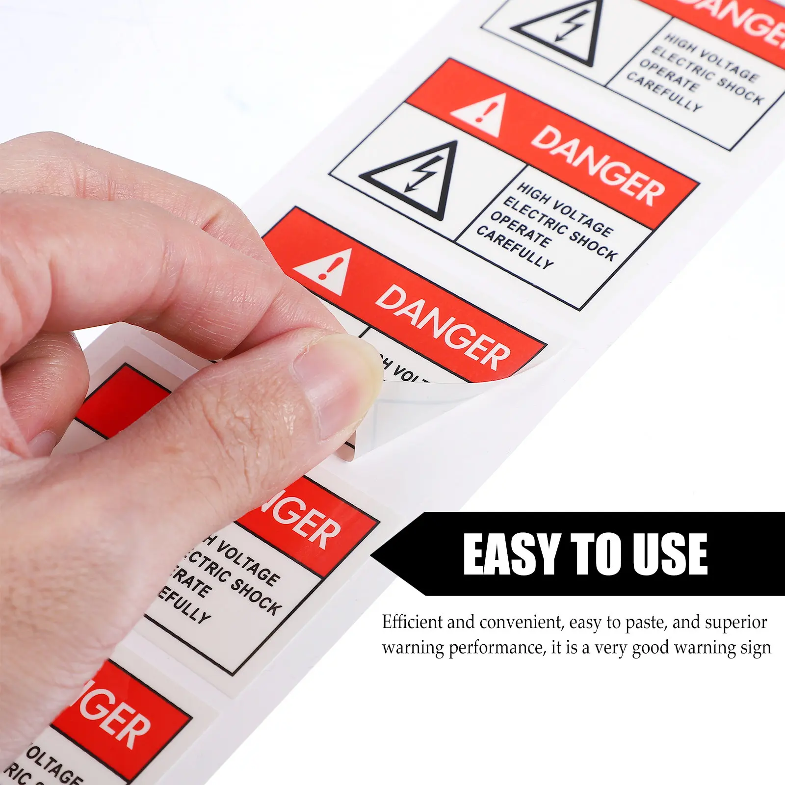 6Pcs Electric Shocks Sign Sticker Excellent Craftsmanship Fade Resistant Strong Bond Warning Label for Office School Gym