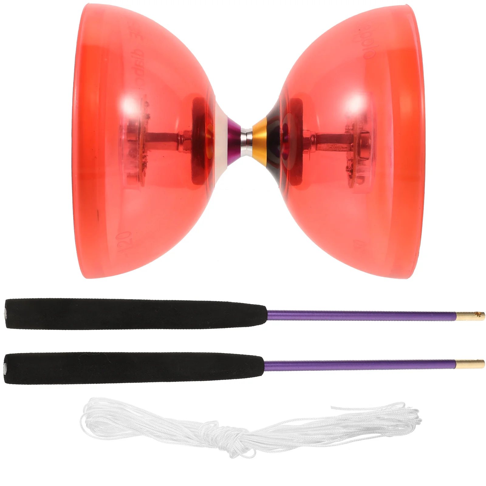 

Toy Crystal Bearing Diabolo Chinese Yo for Kids Yoyo Puzzle Beginner Red Juggling Trick Student