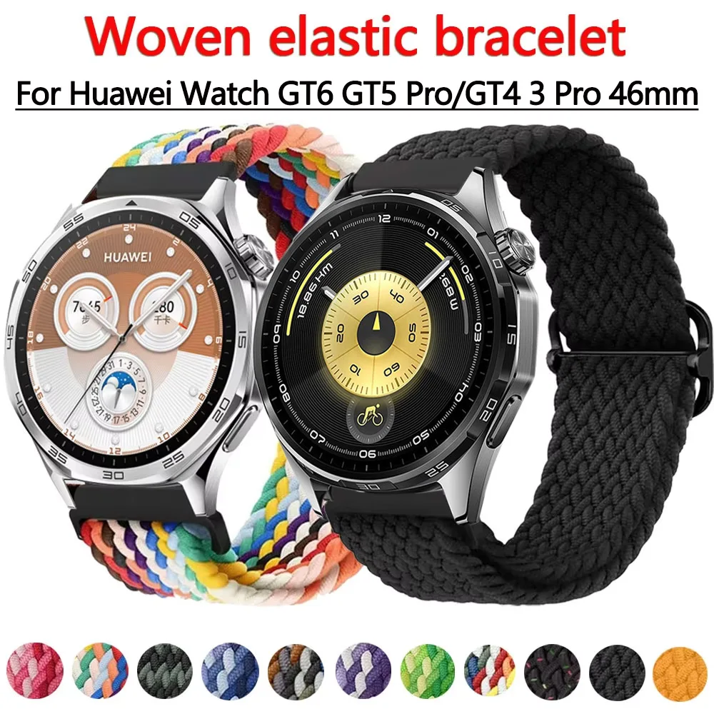 

22mm 20mm Nylon Strap for Huawei Watch GT6/GT5 4 3 Pro 46mm Elastic Bracelet Belt for Samsung Galaxy Watch 7 6 classic 5 4 Band