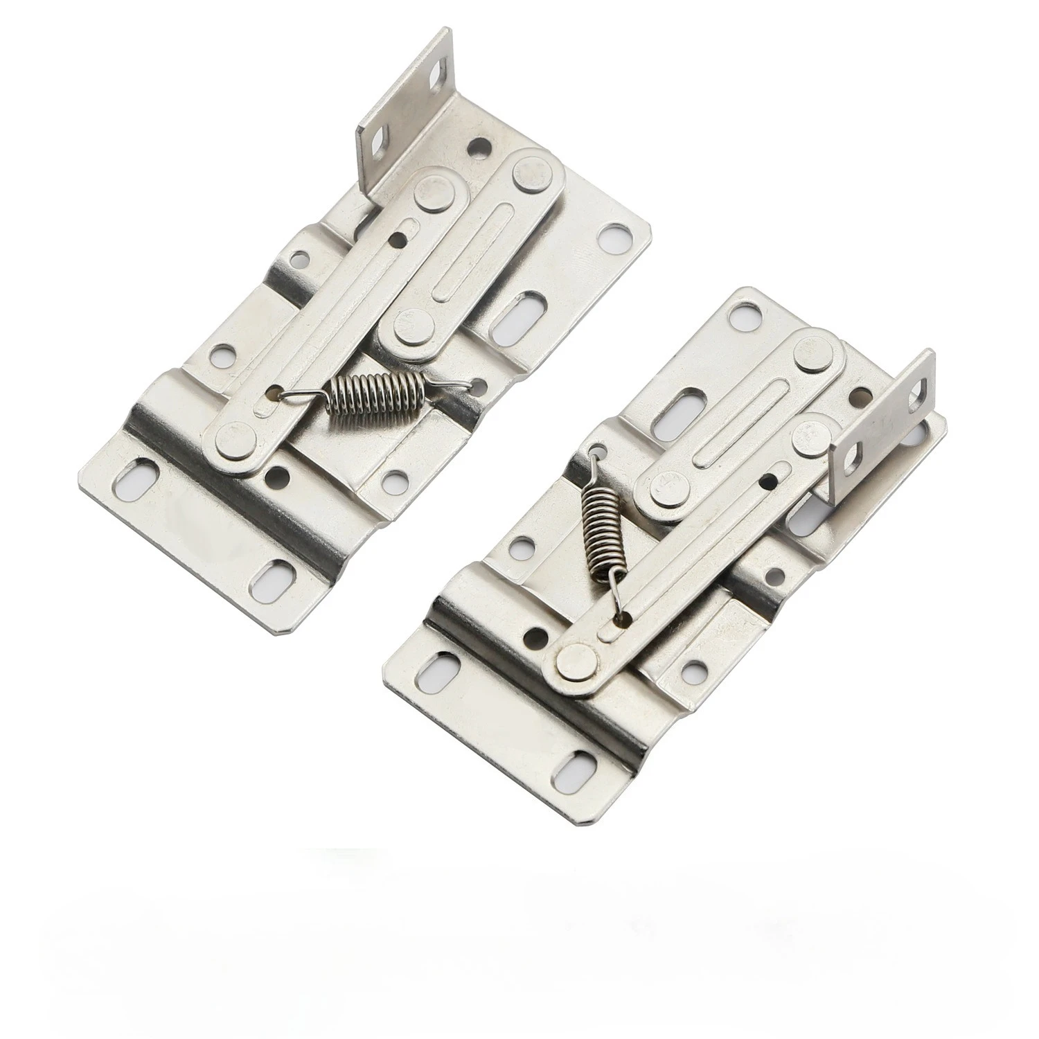 2PCS Self-Close Hinges 45 Degree Downward Flip for Kitchen Cabinet Folding Doors Furniture Fittings Shoe Cabinet Spring Hinge