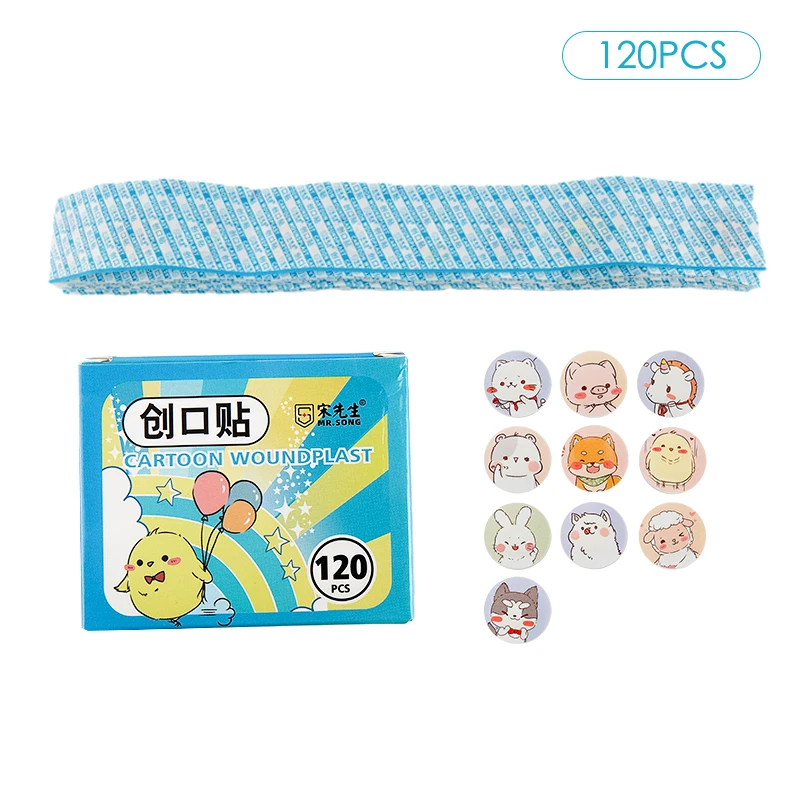120PCS/Pack Vaccine paste cartoon band aid prevention waterproof breathable