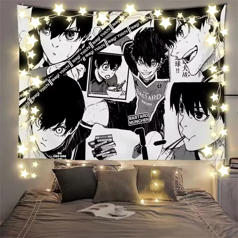 【ブループリズン】アニメ2D部屋、寮、ベッドサイド装飾、背景布、ポスター、壁布、吊り下げ布