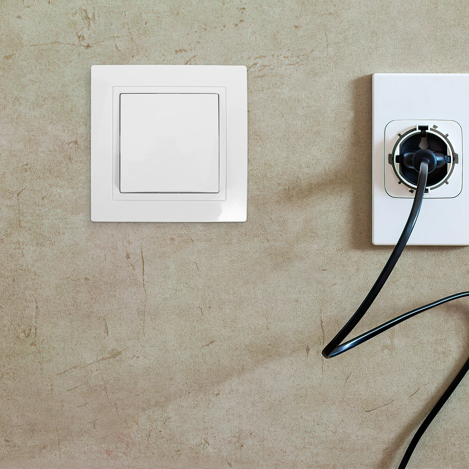 

2pcs Single Switch Panel High-Temperature Resistant Light Control Switch For Home Hotel Office Wall Mount Durable