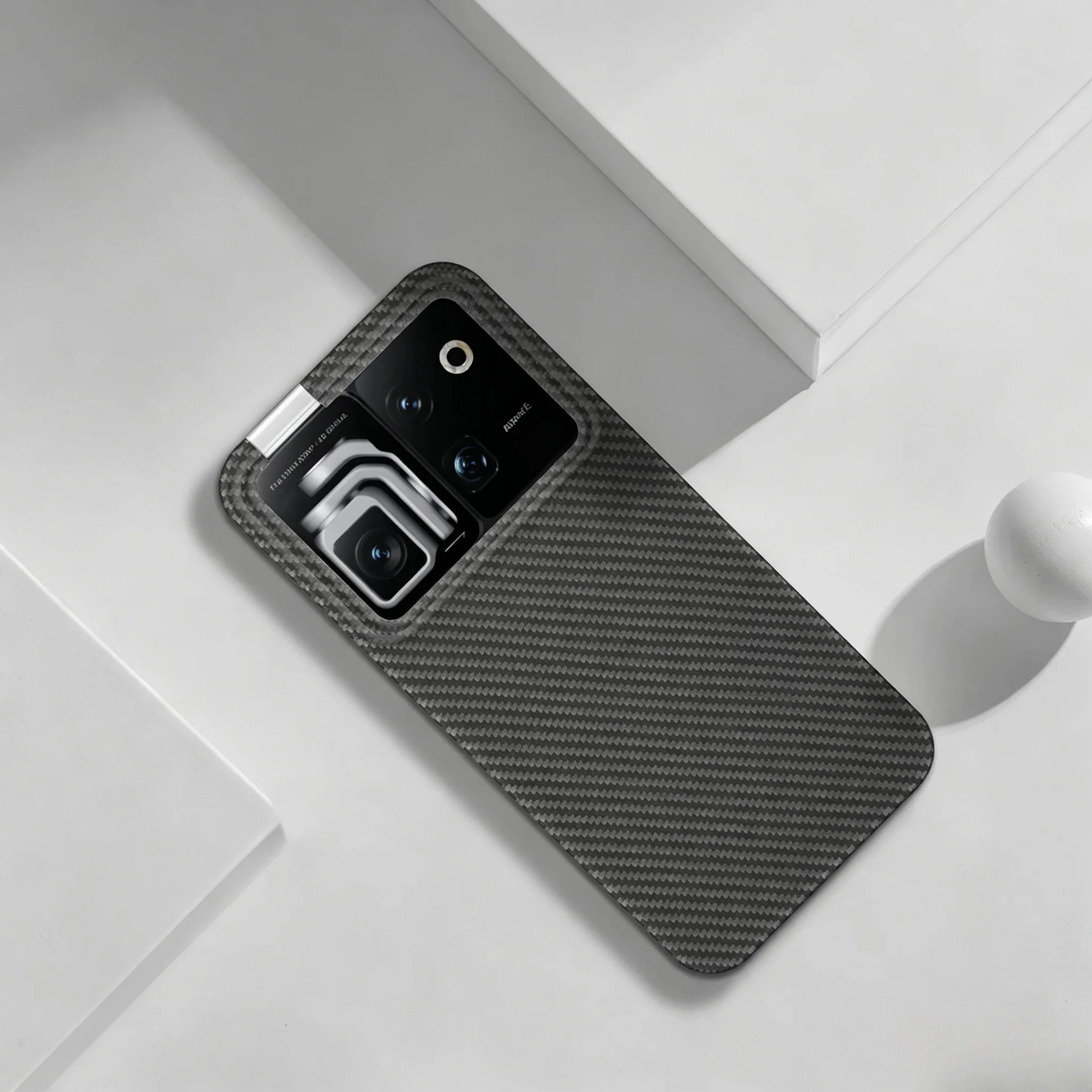 100% Original Aramid Carbon Fiber Magnetic Case for Honor Robot Phone Wireless Charger Hard Lightweight Anti Drop Protection