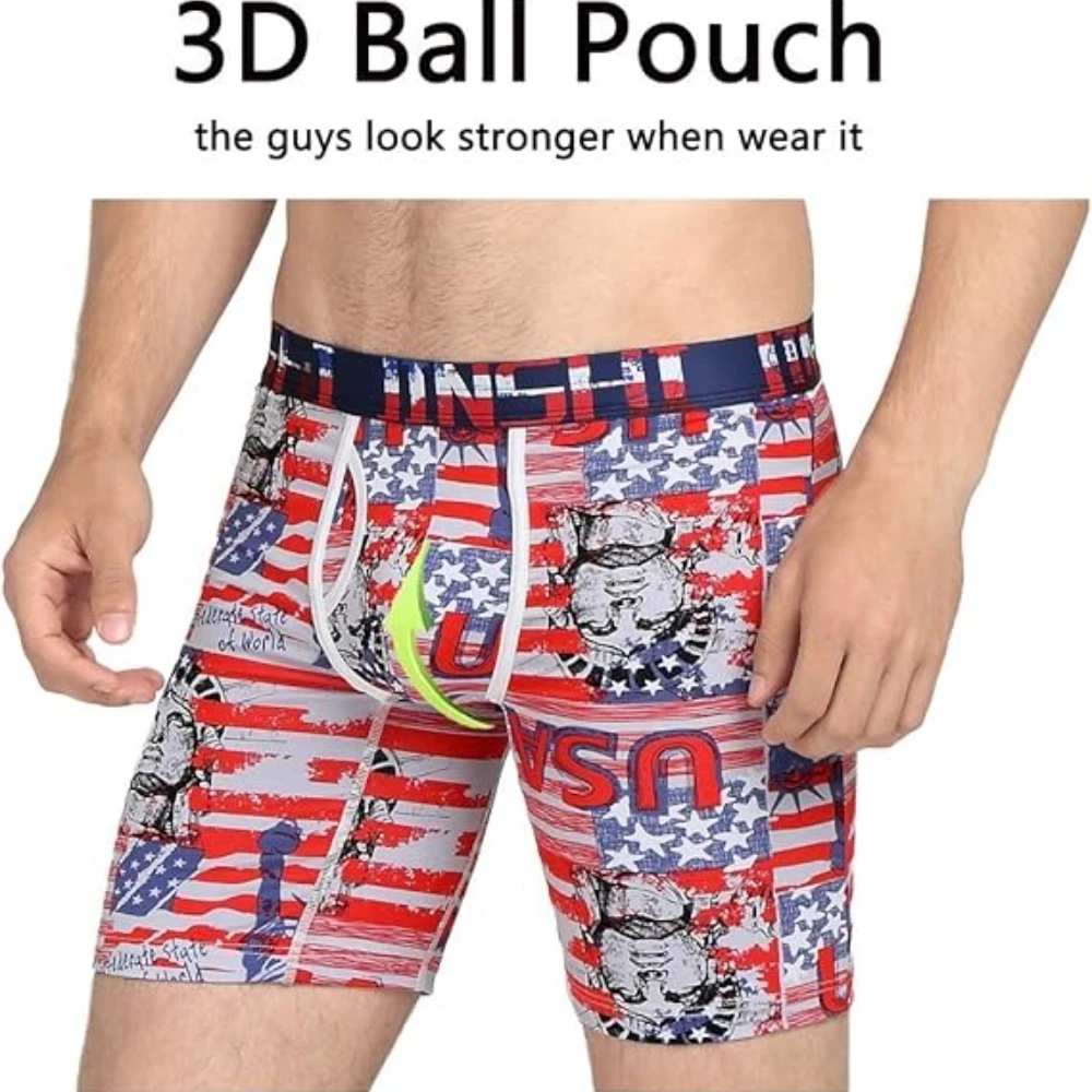 Zonbailon Men's Underwear Long Boxer Briefs Comfort Breathable Bamboo Underpants The Boxer for Men