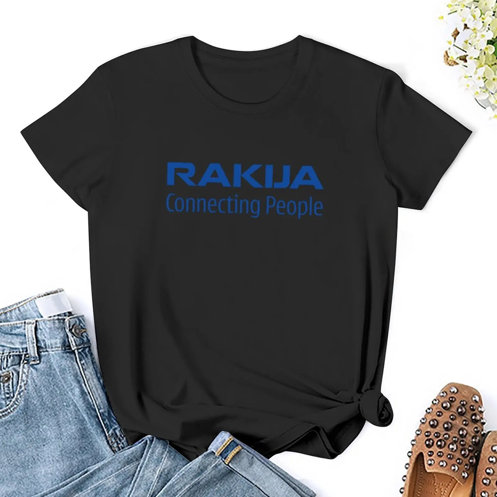 RAKIJA che collega le persone t-shirt taglie forti vestiti da donna moda coreana appassionati di sport magliette occidentali per le donne