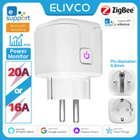 eWelink Zigbee Smart Plug,APP Remote Control,With Timing/Countdown/Power Monitoring Function,Support Google Assistant/Alexa