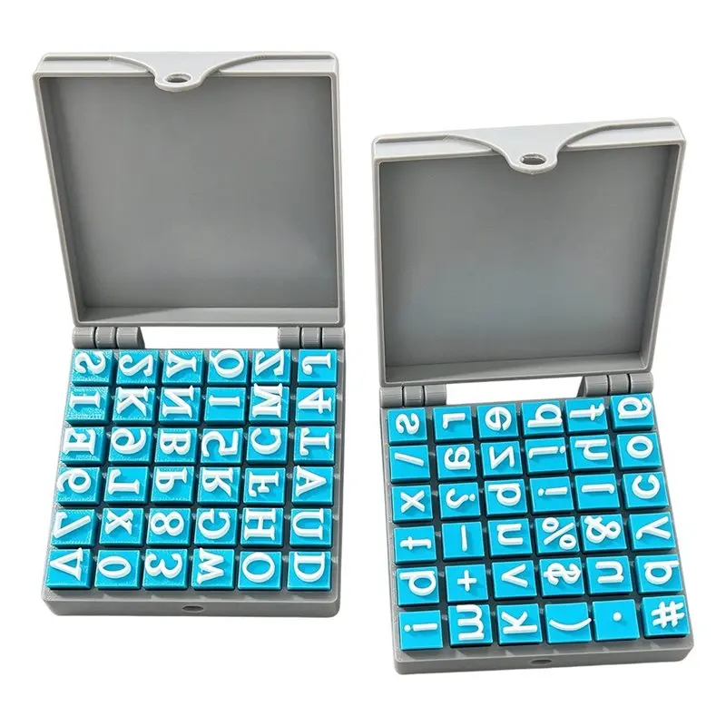 72 PCS Clay Stamp Set - Alphabet Letter Flip Design DIY Pottery Tile Embossing Tool For Kids & Adults Crafting