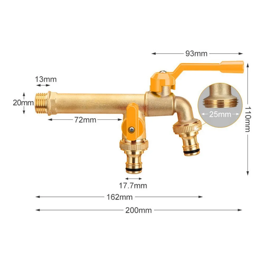 

Двухходовой адаптер для садового шланга, настенный шаровой кран, соединитель для резервуара IBC, антикоррозийный, термостойкий