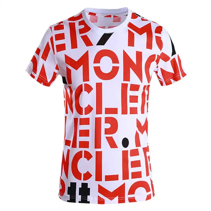 

New Men's Red Letter T-irt Faion ort-Sved Slim Fit Urban Sle Printed Top for Casual Wear