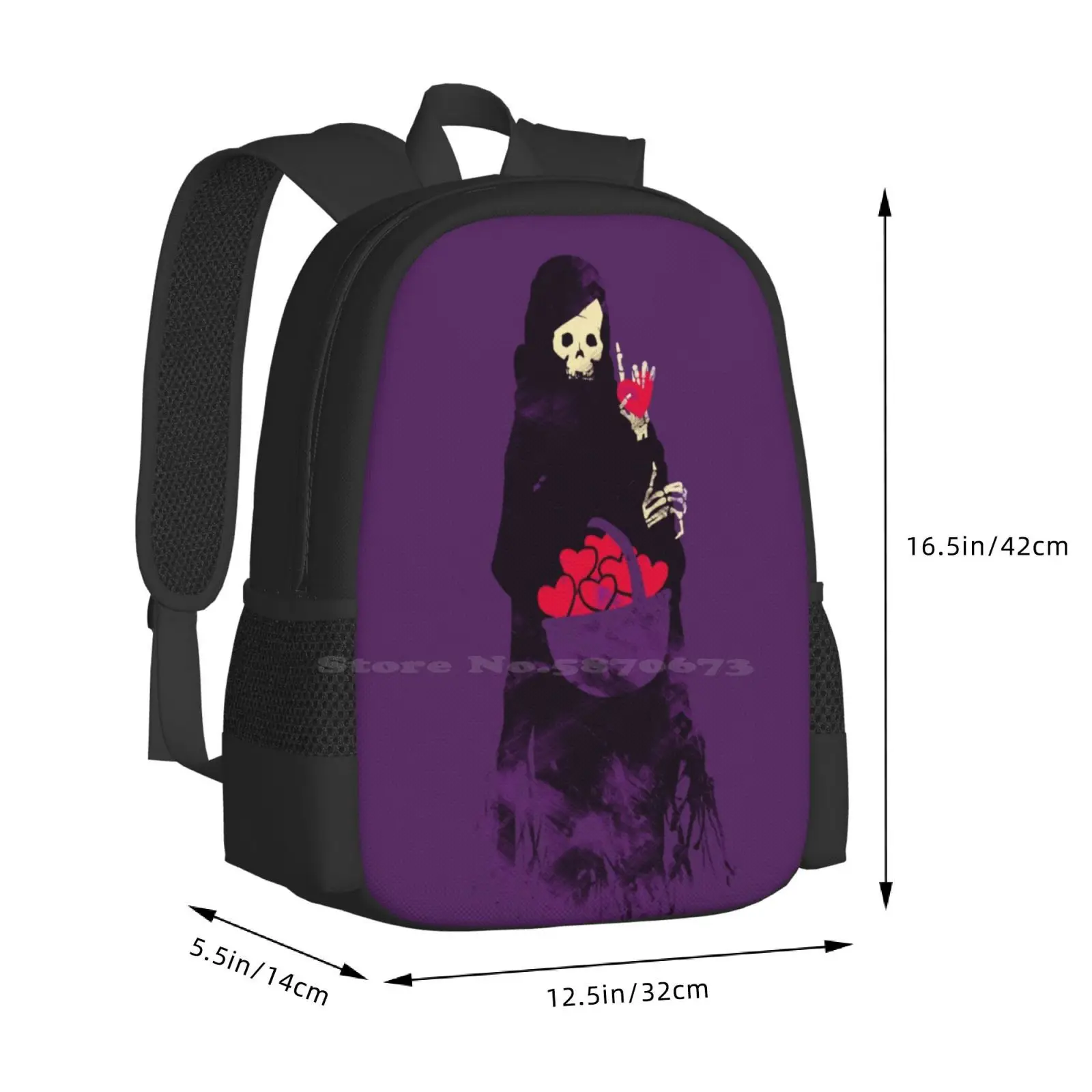 It'S A Trap Bag Backpack For Men Women Girls Teenage Grim Reaper Basket Give Away Trap Deadly Wish Halloween Lovers Heartbreak