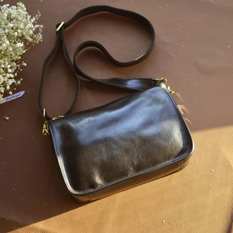 

AETOO оригинальная новая мужская сумка через плечо на одно плечо кожаная простая маленькая сумка через плечо повседневная сумка через плечо из воловьей кожи