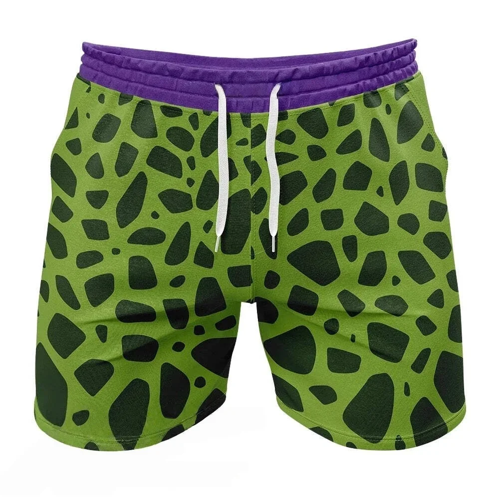 Pantalones Cortos de Anime Dragon Ball Cell Verano 2026, Unisex, Oversize, con Estampado 3D, Estilo Casual Urbano, para Adultos y Niños