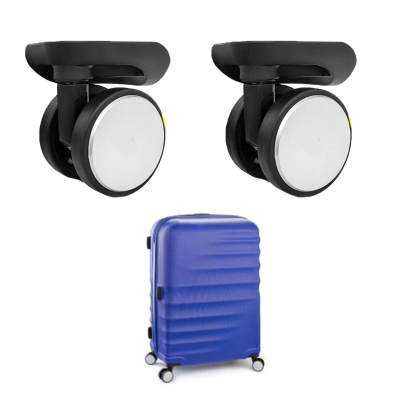 1 Pair Universal Trolley Case Luggage Wheels Luggage Box Swivel Left and Right Wheels DIY Travel Suitcase Replacement Parts