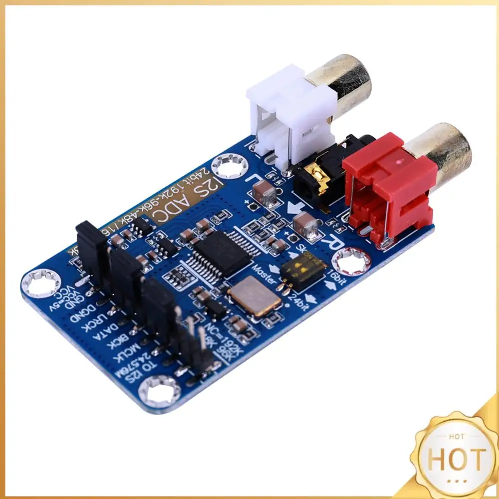 

I2S ADC Master Slave Mode Макетная плата WM8782S Цифровой аудиодекодер без потерь Поддержка входа 3,5 мм/RCA